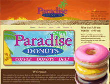 Tablet Screenshot of paradisedonutsmd.com